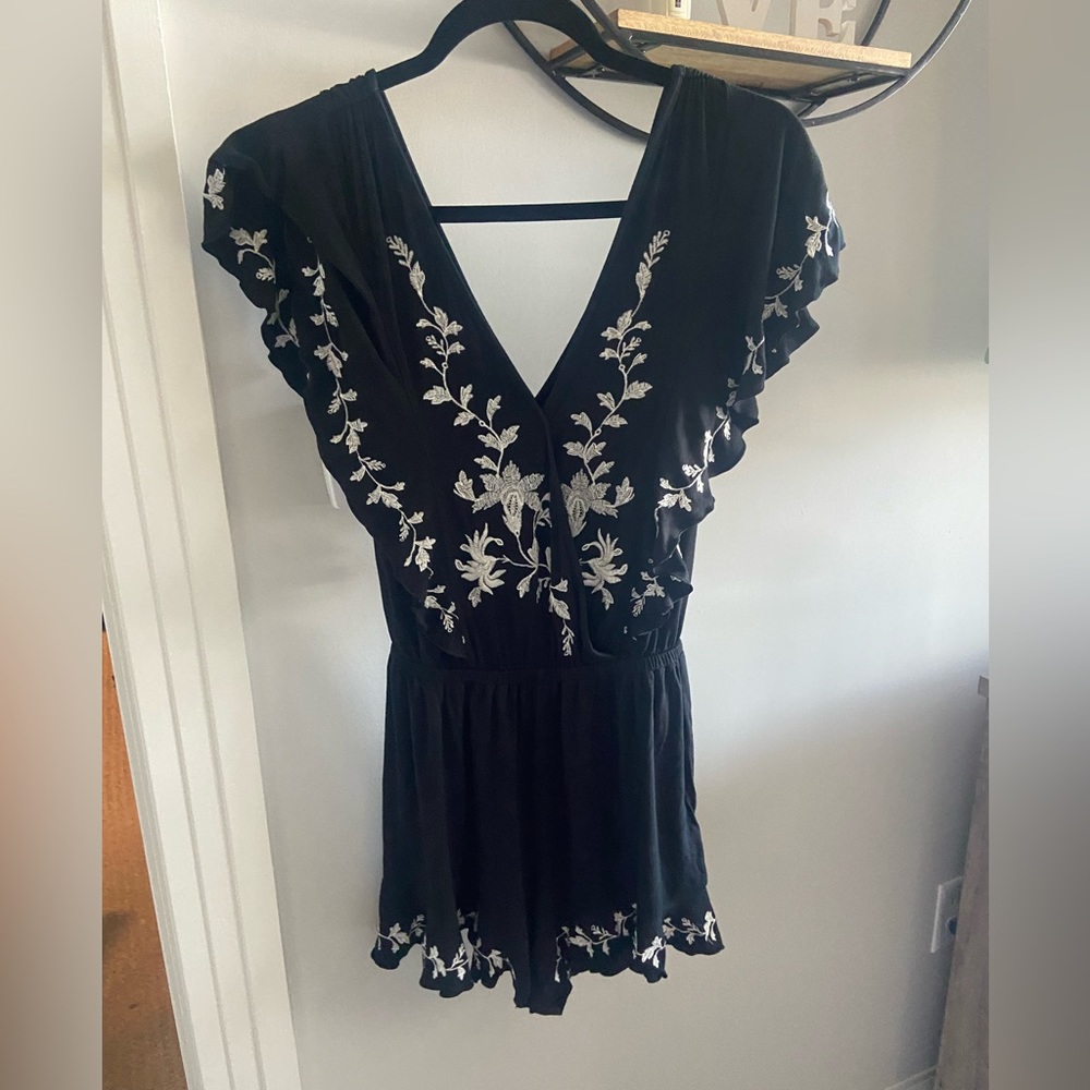 Black and white romper
